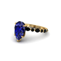 Pear-Cut Sapphire Halo Engagement Ring - Nylah No. 43 image 1