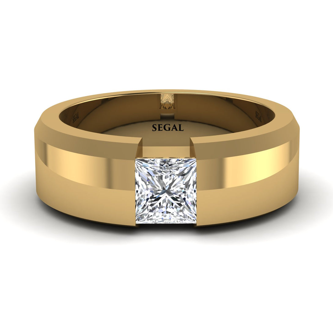 Princess Cut Diamond Solitaire Wedding Band - Lane No. 1