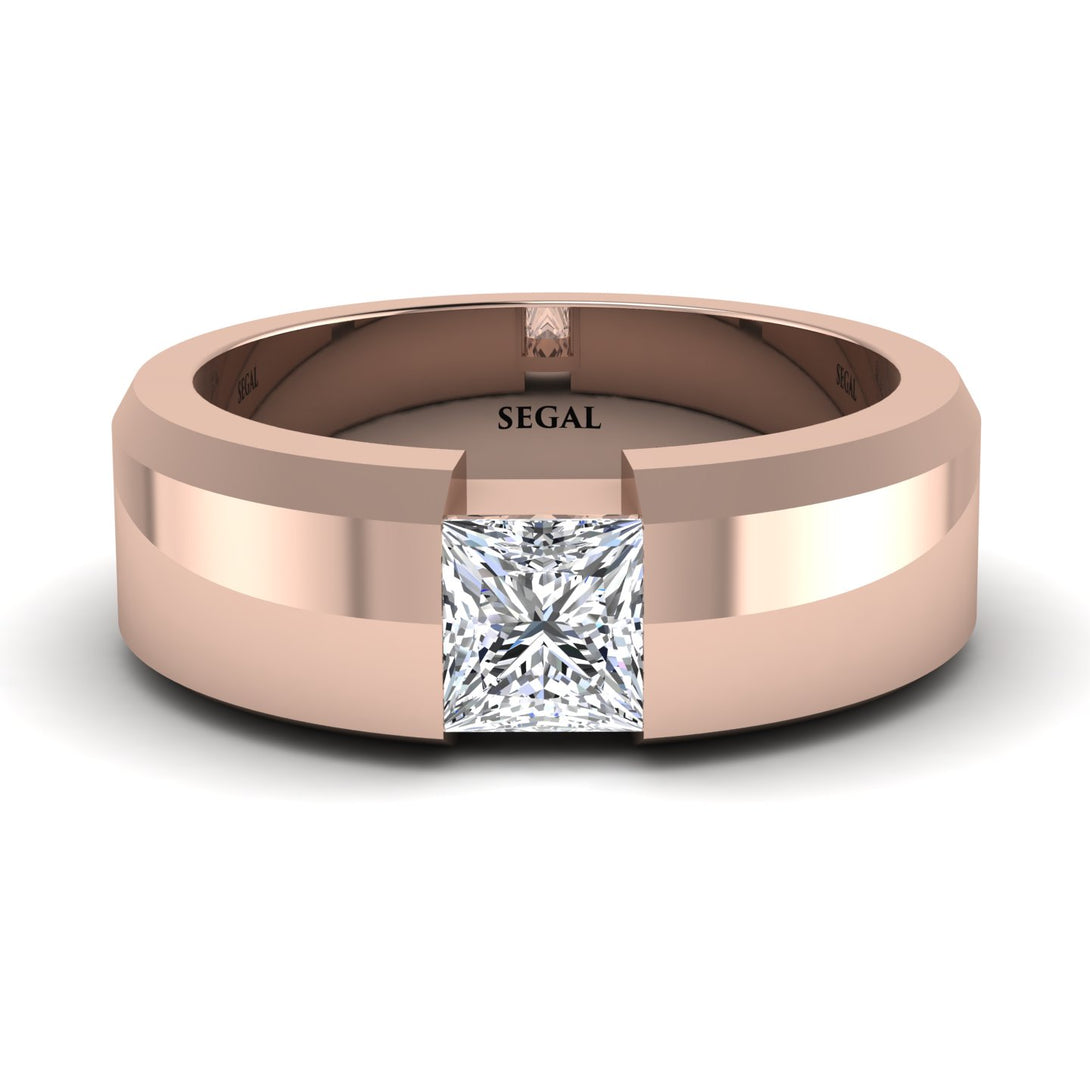 Princess Cut Diamond Solitaire Wedding Band - Lane No. 2