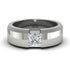 Princess Cut Diamond Solitaire Wedding Band - Lane No. 3