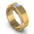 Princess Cut Diamond Solitaire Wedding Band - Lane No. 1