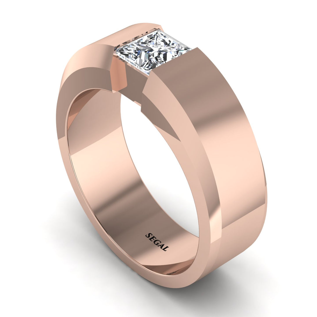 Princess Cut Diamond Solitaire Wedding Band - Lane No. 2