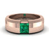 Princess Cut Emerald Solitaire Wedding Band - Lane No. 5 image 9