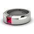 Princess Cut Ruby Solitaire Wedding Band - Lane No. 12