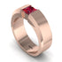 Princess Cut Ruby Solitaire Wedding Band - Lane No. 11 image 7