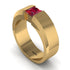 Princess Cut Ruby Solitaire Wedding Band - Lane No. 10 image 7