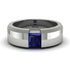 Princess Cut Sapphire Solitaire Wedding Band - Lane No. 15