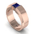 Princess Cut Sapphire Solitaire Wedding Band - Lane No. 14