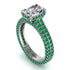 Radiant Cut Diamond Pave Engagement Ring - Kenzie No. 18