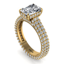 Radiant Cut Diamond Pave Engagement Ring - Kenzie No. 1 image 1