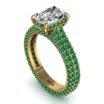 Radiant Cut Diamond Pave Engagement Ring - Kenzie No. 16 image 1
