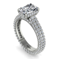 Radiant Cut Diamond Pave Engagement Ring - Kenzie No. 3 image 1