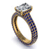 Radiant Cut Diamond Pave Engagement Ring - Kenzie No. 61 image 1