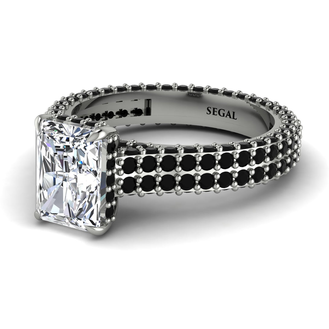 Radiant Cut Diamond Pave Engagement Ring - Kenzie No. 33