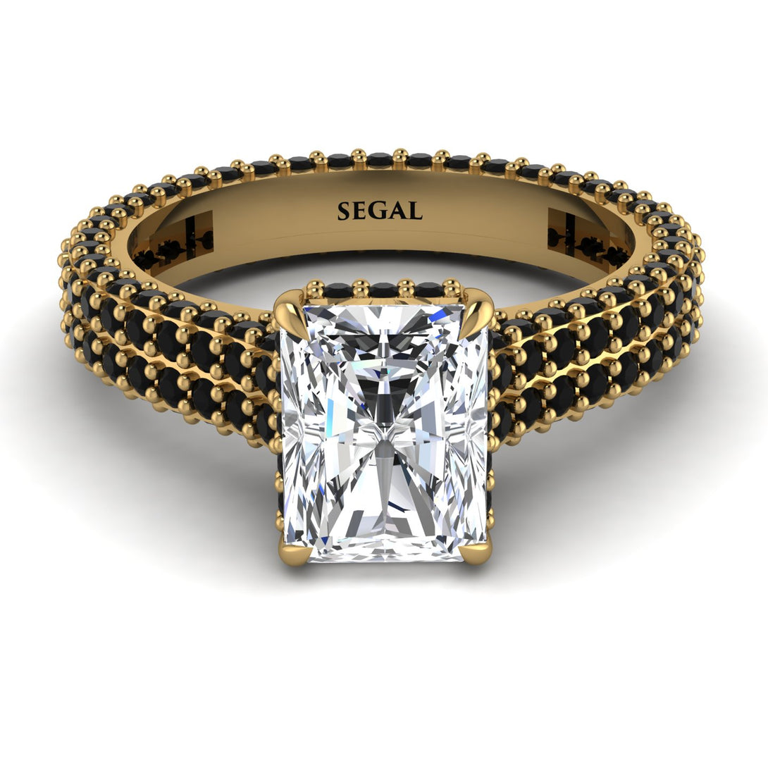 Radiant Cut Diamond Pave Engagement Ring - Kenzie No. 31