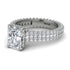 Radiant Cut Diamond Pave Engagement Ring - Kenzie No. 3