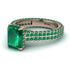 Radiant Cut Emerald Pave Engagement Ring - Kenzie No. 20