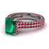 Radiant Cut Emerald Pave Engagement Ring - Kenzie No. 51 image 2