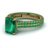 Radiant Cut Emerald Pave Engagement Ring - Kenzie No. 19 image 2