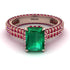 Radiant Cut Emerald Pave Engagement Ring - Kenzie No. 50 image 3