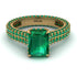 Radiant Cut Emerald Pave Engagement Ring - Kenzie No. 19 image 3