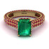Radiant Cut Emerald Pave Engagement Ring - Kenzie No. 49 image 3
