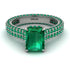 Radiant Cut Emerald Pave Engagement Ring - Kenzie No. 21