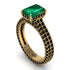 Radiant Cut Emerald Pave Engagement Ring - Kenzie No. 34 image 1