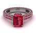 Radiant Cut Ruby Pave Engagement Ring - Kenzie No. 57