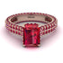 Radiant Cut Ruby Pave Engagement Ring - Kenzie No. 56