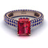 Radiant Cut Ruby Pave Engagement Ring - Kenzie No. 71