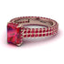 Radiant Cut Ruby Pave Engagement Ring - Kenzie No. 56 image 3