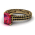 Radiant Cut Ruby Pave Engagement Ring - Kenzie No. 40 image 3