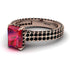 Radiant Cut Ruby Pave Engagement Ring - Kenzie No. 41 image 3