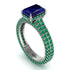 Radiant Cut Sapphire Pave Engagement Ring - Kenzie No. 30 image 1