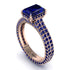 Radiant Cut Sapphire Pave Engagement Ring - Kenzie No. 74