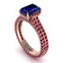 Radiant Cut Sapphire Pave Engagement Ring - Kenzie No. 59