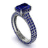 Radiant Cut Sapphire Pave Engagement Ring - Kenzie No. 75 image 1