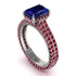Radiant Cut Sapphire Pave Engagement Ring - Kenzie No. 60