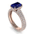 Radiant Cut Sapphire Pave Engagement Ring - Kenzie No. 14 image 1