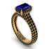 Radiant Cut Sapphire Pave Engagement Ring - Kenzie No. 43 image 1