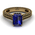 Radiant Cut Sapphire Pave Engagement Ring - Kenzie No. 43 image 2