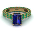 Radiant Cut Sapphire Pave Engagement Ring - Kenzie No. 28