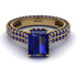 Radiant Cut Sapphire Pave Engagement Ring - Kenzie No. 73