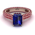 Radiant Cut Sapphire Pave Engagement Ring - Kenzie No. 59 image 2