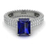 Radiant Cut Sapphire Pave Engagement Ring - Kenzie No. 15