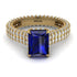 Radiant Cut Sapphire Pave Engagement Ring - Kenzie No. 13 image 2