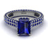 Radiant Cut Sapphire Pave Engagement Ring - Kenzie No. 75 image 2
