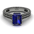 Radiant Cut Sapphire Pave Engagement Ring - Kenzie No. 45