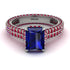 Radiant Cut Sapphire Pave Engagement Ring - Kenzie No. 60